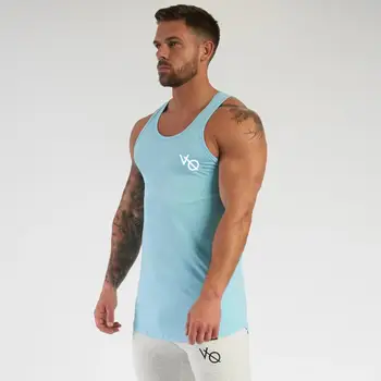 

Men's basketball training suit sports vest New men's gym fitness vest Stretch vest men's cotton solid-color sports vest