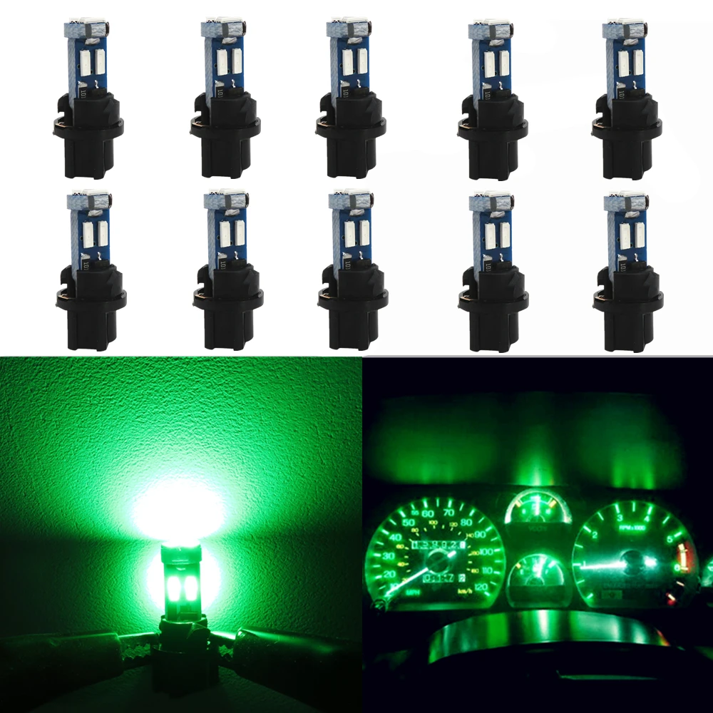 WLJH 10x ярких 12V T5 светодиодный 37 73 74 286 2721 Мощность 4014 SMD автомобиль приборной панели
