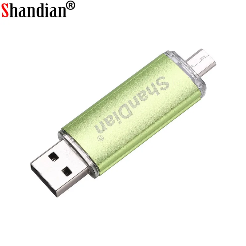 SHANDIAN на высоком металлическом Скорость 2 0 OTG флеш-накопитель 4GB/8GB/16GB/32GB/64GB 128
