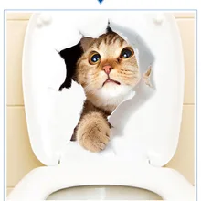 Наклейки на стену милый кот наклейки магниты на холодильник витрина спальня гостиная туалет камера горшок настенные наклейки Съемный St