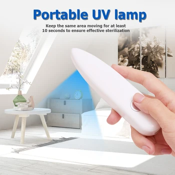 

Handheld LED UV Light Disinfection Sanitizer Press Switch Rechargeable Sanitizer for Home Sterilizer Disinfection Deodor