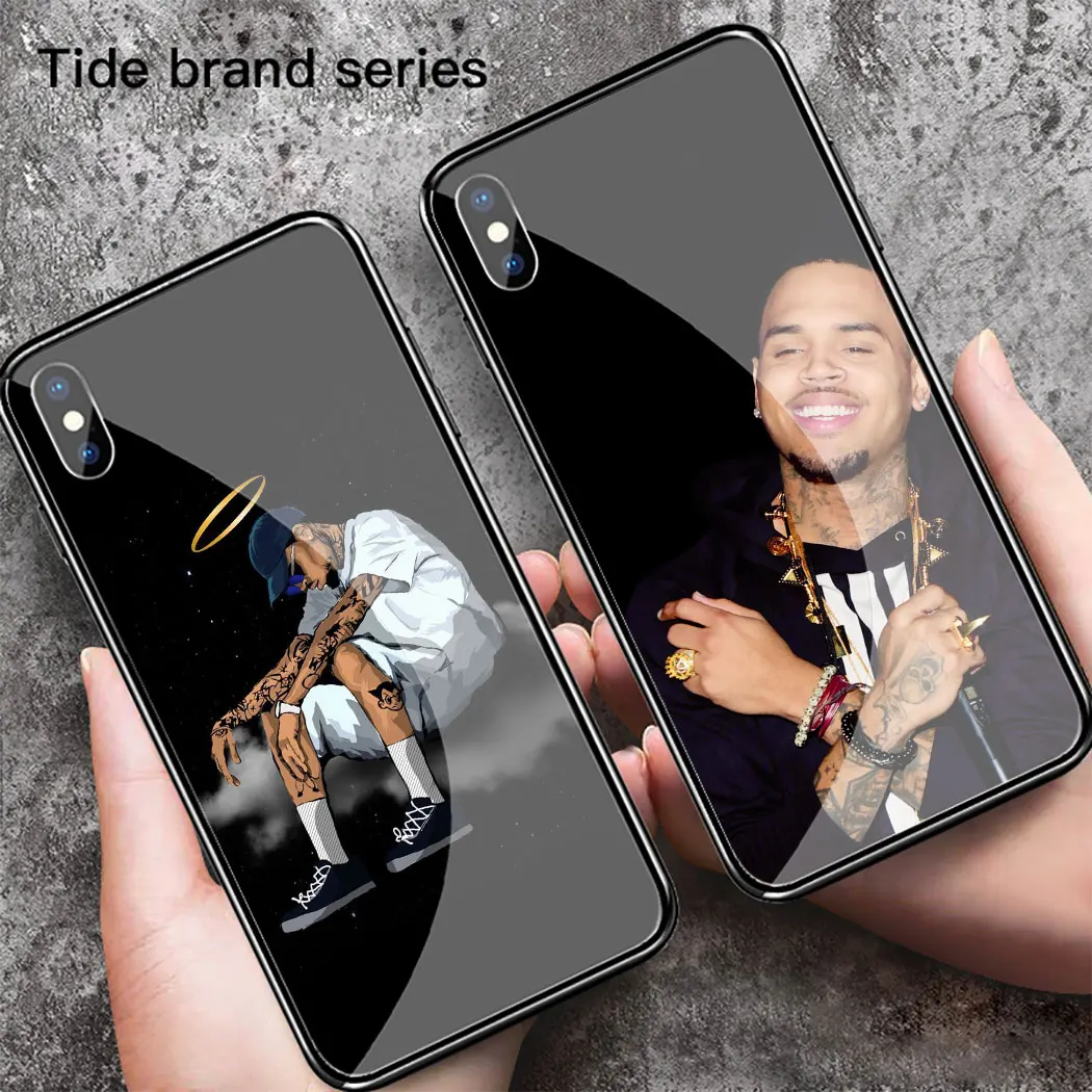 L55 Singer Chris Коричневый чехол из закаленного стекла для iphone 11 Por XS Max XR X 8 7 6 6S Plus 5 5S SE чехол