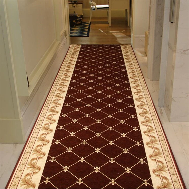 

wellyu High-end long carpet corridor aisle full shop home bedroom hotel red carpet porch foyer custom living room floor mats