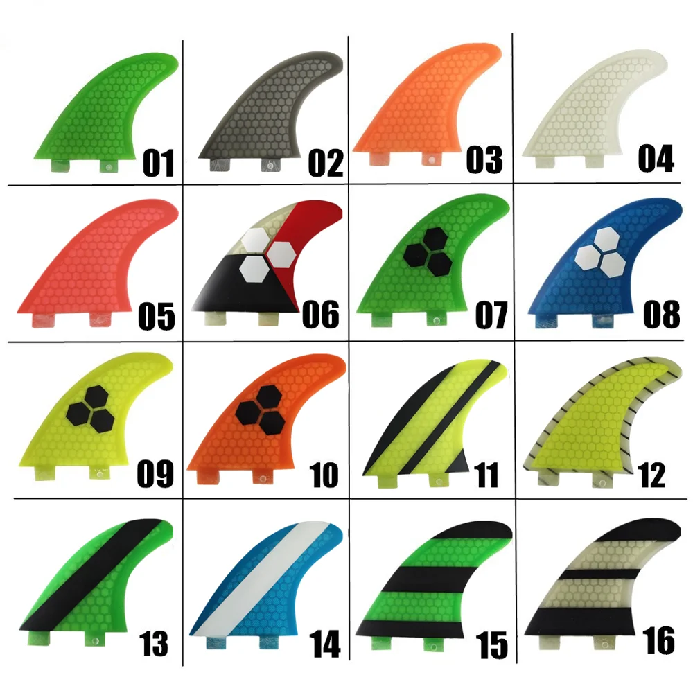 Ceny Płetwy FCS G3 G5 G7 zielona płetwa z włókna szklanego SUP płetwa do deski surfingowej w akcesoria do surfingu