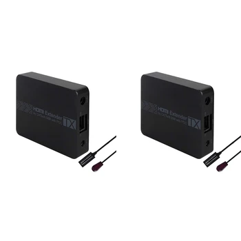 

HDMI Extender Splitter with IR Transmitter & Receiver, HDMI CAT5/6/7 Extender 2 Port HDMI Splitter Loop HD 1080P HDMI Ethernet E
