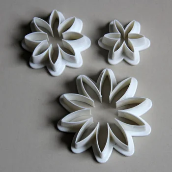 

Free Shipping Plastic Daisy Cookie Cutter Fondant Mold Cake Decoration Molds set
