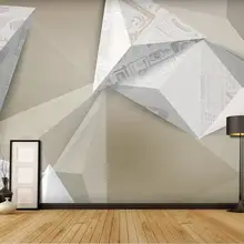 На заказ Большая фреска Твердые геометрические творческие абстрактные газетные обои