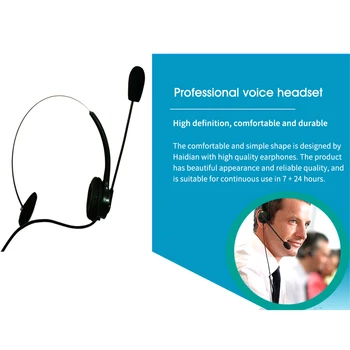 

Cell Phone Noise Cancelling Computer Headset Single Ear Laptop Accessory Omnidirectional Microphone Volume Control USB Port