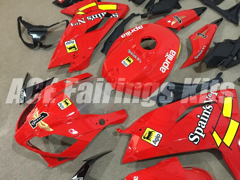 ABS литья под давлением обтекатель комплект подходит для Aprilia RS125 06 07 08 09 10 11 RS4 RSV 125 2006-2011 Обтекатели набор красный номер 1