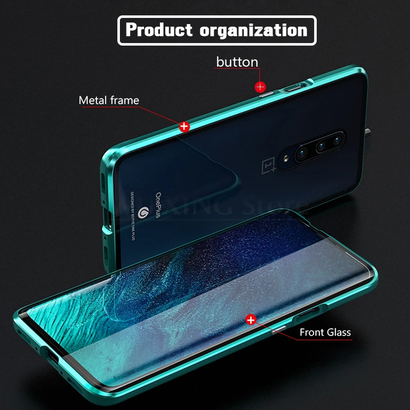 Чехол для телефона с защитой всего тела Oneplus 7 Pro Магнитный чехол металлический