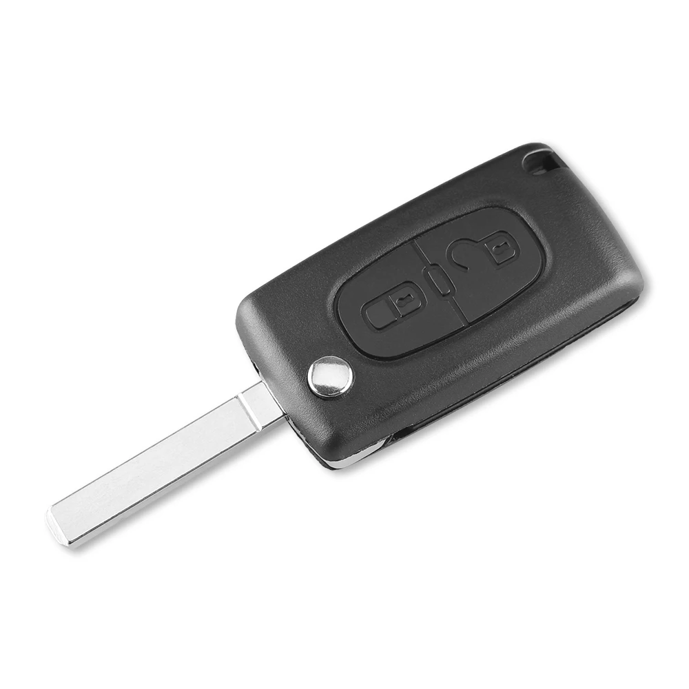 KEYYOU 2 кнопки дистанционного ключа CE0523 для Peugeot 306 407 807 Partner VA2 Blade 433Mhz PCF7941