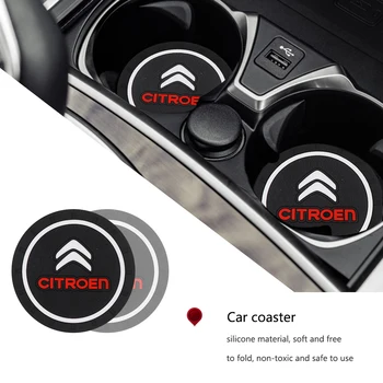 

2PCS Car cup anti-slip pad Epoxy Cup Holder Mat Pad Bottle Built-in car styling for Citroen C4 C5 C3 Berlingo C2 C1 Saxo Xsara