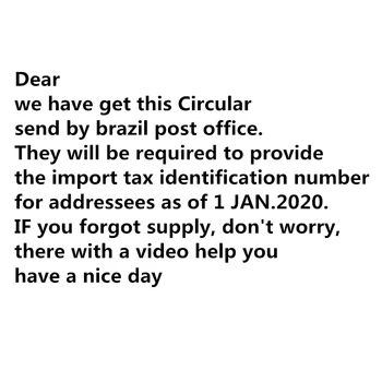

Tax ID instructions For Brazil customer