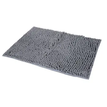 

40x60CM Large Size Solid Blue Color Microfiber Chenille Bathroom Floor Mat Anti-Slip Kitchen Bathroom Floor Mat Doormat