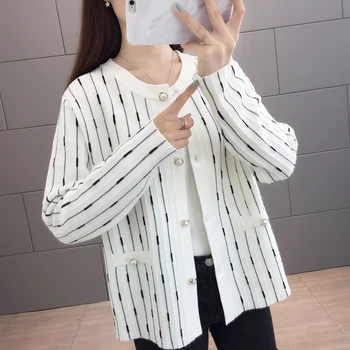 

collar sweater, Korean version of loose-fitting outfit with the new type of net red small fragrance cardigan of 2019