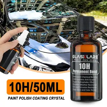 

Car Motorcycles Paint Polish 10H Liquid Hydrophobic Coating Crystal Set 50ML Ceramic Automotive Coating Waterproof Car Paint