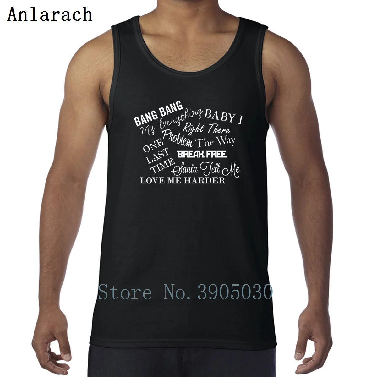 

Ariana Grande Song Titles Vests 2018 Branded Solid Color Undershirt Tank Top Men Personalized Comfortable Kawaii Round Collar