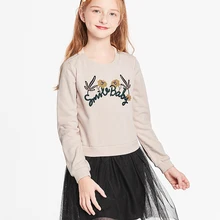 Balabala/детская одежда; платье принцессы для девочек; Новинка года; осеннее модное Хлопковое платье с длинными рукавами