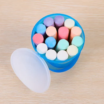 

15Pcs/Bucket Chalk with Bucket Assorted Colors Chalks for Chalkboard Blackboard Indoor Outdoor Draw Paint Art XH8Z