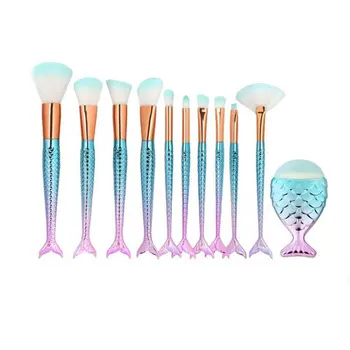 

10 Large Mermaid Makeup Brushes + Chubby Fish Brushes