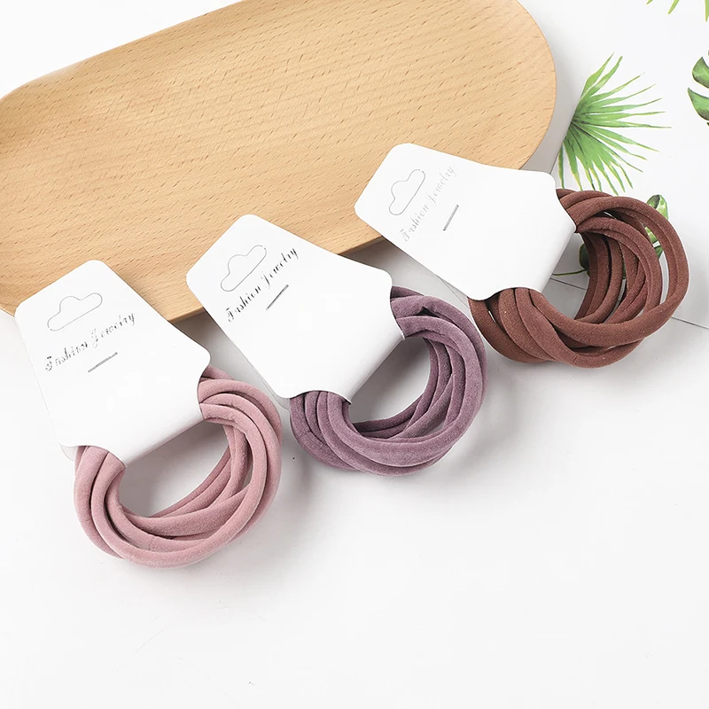 

6pcs/lot Kids Candy Color Hair Rope Elastic Scrunchie Hair Bands Mini Hair Rings Rubber Band for Girls Princess Hair Accessories