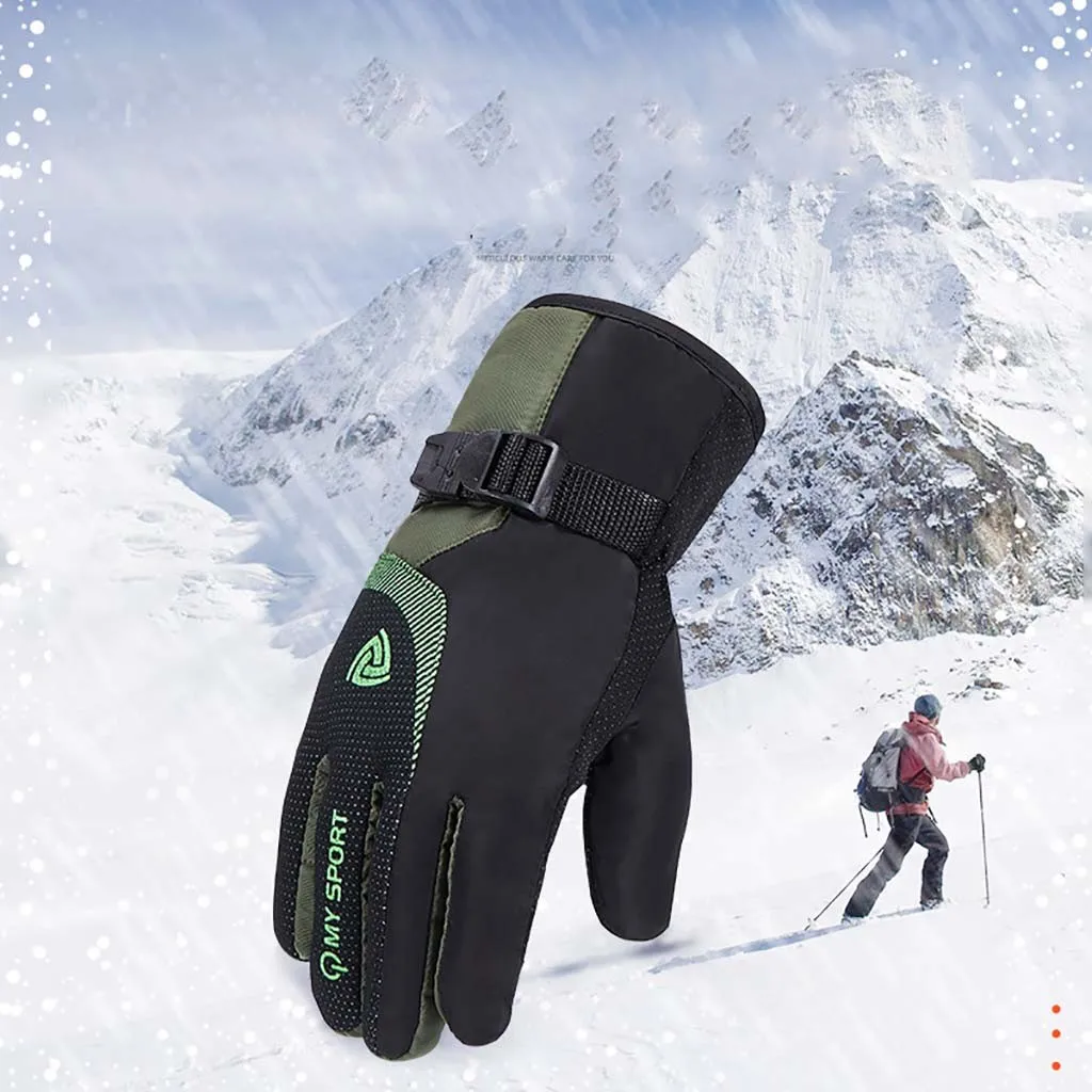 SAGACE мужские перчатки лыжные зимние теплые лыжные перчатки для спорта на открытом воздухе Сенсорный экран водонепроницаемые противоскользящие перчатки для кемпинга варежки A30107