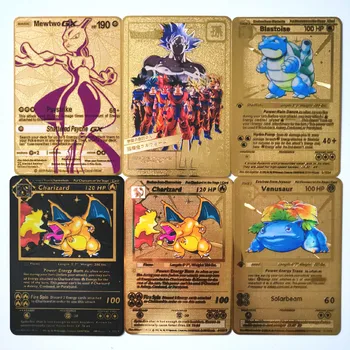 

Dragon Ball Gold Metal Card Super Game Collection Anime Cards Game Children Toy