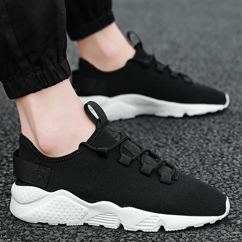 Мужские спортивные кроссовки [With Socks] черные повседневные Дизайнерские для бега