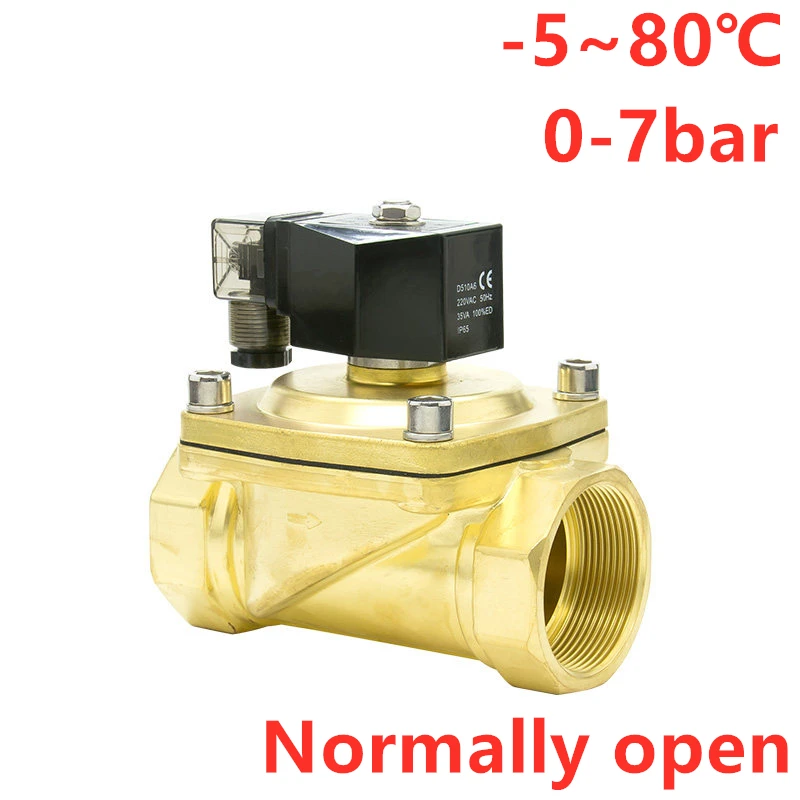 

normally open PU220 series Diaphragm brass solenoid valve Electric coil water CO2 gas DC12 24V AC 110 220V 0-10bar 80Celsius