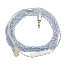 Replacement o Cable for Sennheiser Ie8 Ie80 Ie80S Headphones Upgrade microphone Volume Control Blue 