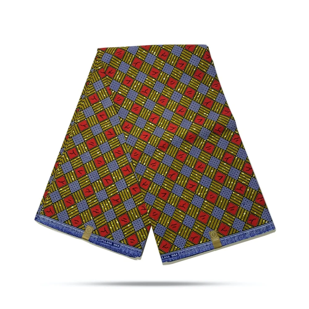 

African cotton fabric high quality 100%cotton Ankara real wax Ghana fabric 6 yards African wax fabric