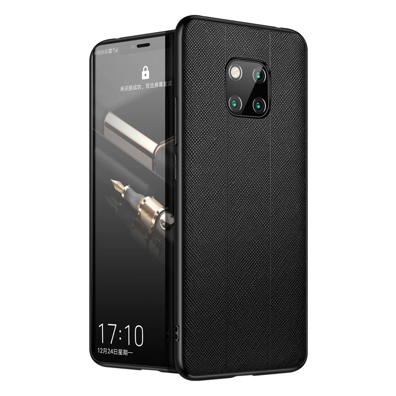 

Luxury Case For Huawei Mate 20 Pro X 5G Slim Genuine Leather Silicone Back Case Cover For Huawei Mate 20 RS Porsche Design Cases