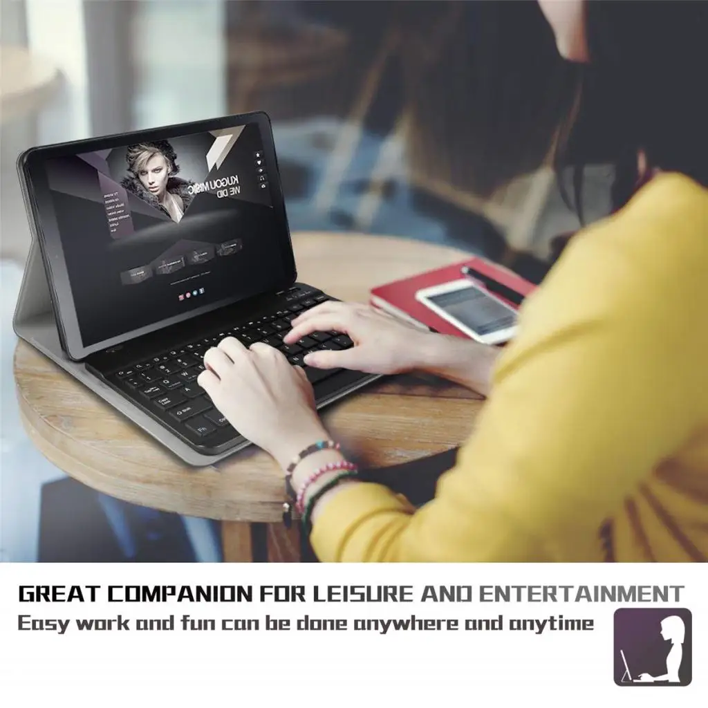 PU Leather Wireless Keyboard Stand Case Cover For Samsung Galaxy Tab A2 10.5 T590 T595 Tablet Bluetooth Wireless Keyboard Case