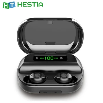 

TWS V12 Bluetooth Earphones LED Earbuds Touch Wireless Headphones Gaming 9D Stereo Bass Sound 2400 mAh Power Bank VS V10 V11