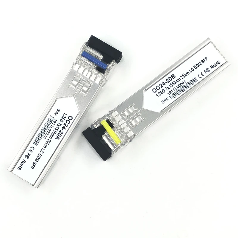 LC SFP волоконно-оптический модуль 1,25G LC 20 км Совместимость 1310/1550nm одиночный волоконный SFP оптический модульный приемопередатчик для ONU OLT