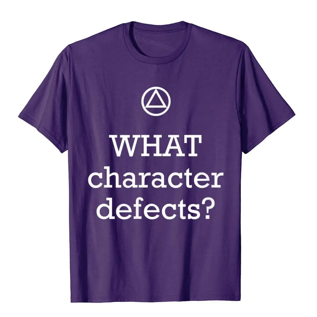 WHAT character defects - Funny Alcoholics Anonymous T-shirt__B10282purple