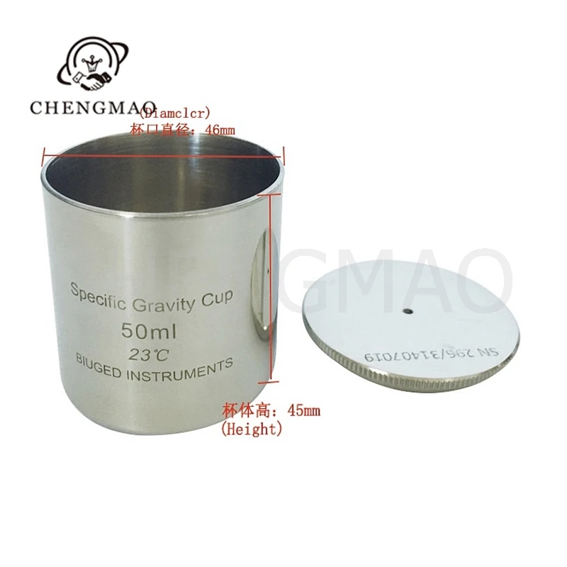 

BGD 296/1 296/2 296/3 296/4 296/5 37 50 100ccml BIUGED Coating Gravity Density Cup