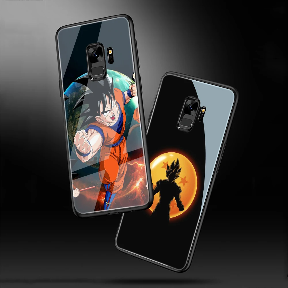 ciciber for Samsung Note 9 8 Tempered Glass Cases Cover Galaxy S10e S9 S8 S10 Plus S10+ S9+ S8+ Fundas Dragon Ball |