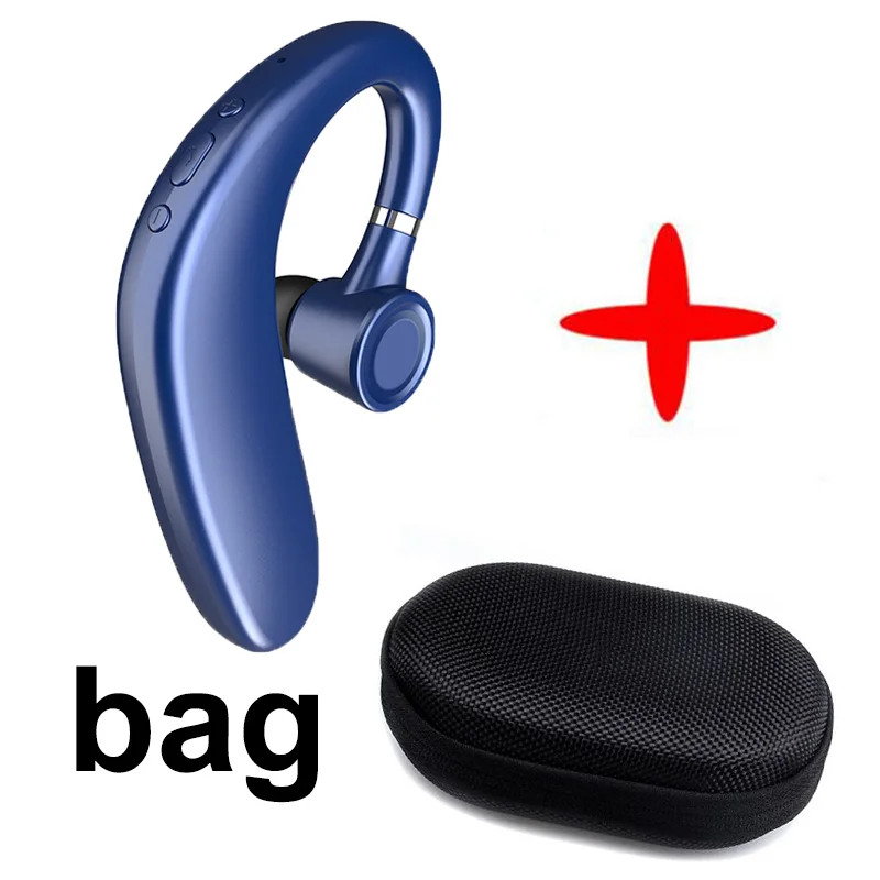 Q11 Bluetooth наушники 180 мАч одна гарнитура с микрофоном бизнес Bluetooth наушники для вождения PK V9 V10 - Цвет: Blue with bag