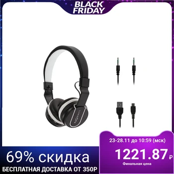 

HQ-3 wireless headphones, foldable, microphone, microSD slot, black and white