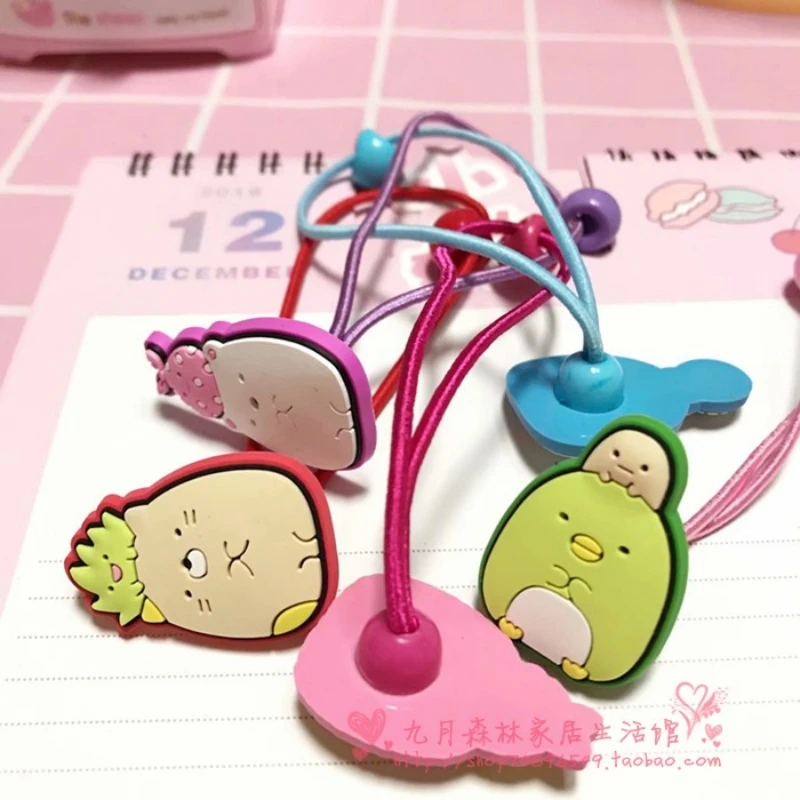 1 шт. кавайная биологическая резинка для волос Sumikko Gurashi Rilakkuma Детские аксессуары