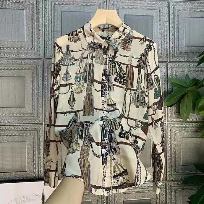 AH11887, модные женские блузки и рубашки,, Подиумные, Роскошные, известный бренд, Европейский дизайн, вечерние, стильная женская одежда