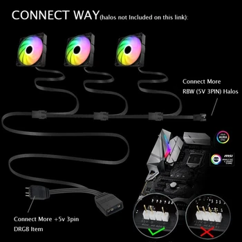 

ARGB 5V 3 Pin Extension Cable AURA MSI Motherboard Splitter Adapter for 5V Halos Light Strip