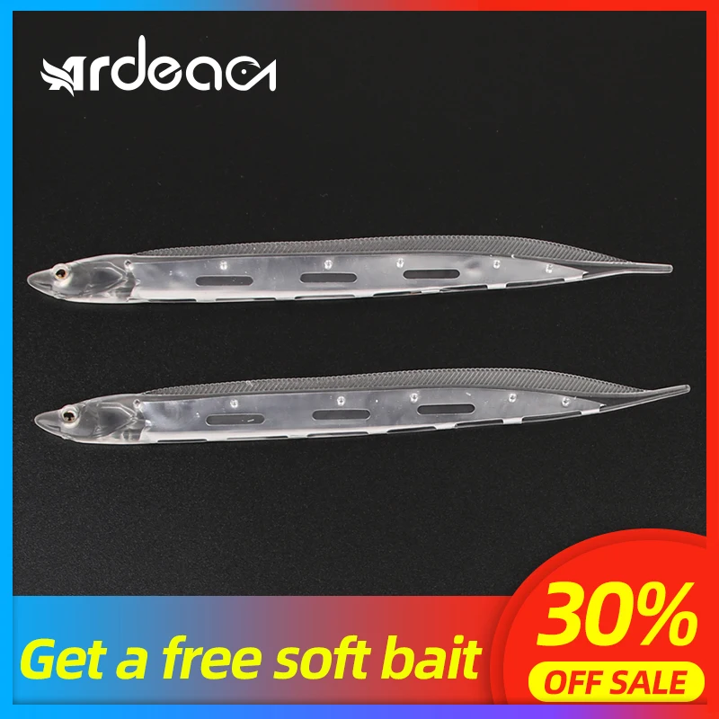 ARDEA 2 шт./набор 15 см. рыба-меч Мягкая приманка Saury отражатель Ribbonfish прозрачная рыба