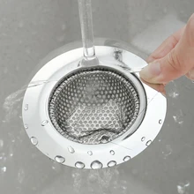 Kitchen Sink Strainer Stainless Steel Drain Filter Waste Disposer Outfall Strainer Anti Clogging Mesh Kitchen Accessories
