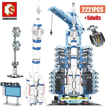 

SEMBO Creator RC Aerospace Rocket Building Blocks City Military Technic Remote Control Carrier Space Launch Bricks Toys For Boys