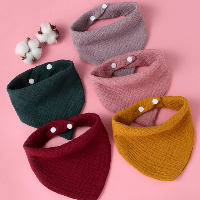 5 pieces/lot Baby Bibs Triangle Kids Cotton Bibs Saliva Towel Baby Boys Girls Feeding Apron Cotton Bandana Bibs