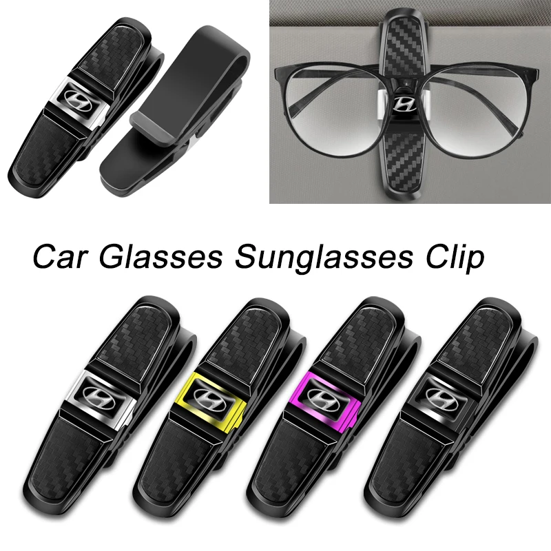 1Pcs Car Sun Visor Mount Sunglasses Eye Glasses Clip Accessories For Hyundai Tucson I30 I20 I10 IX20 IX30 Ix35 Elantra | Автомобили и