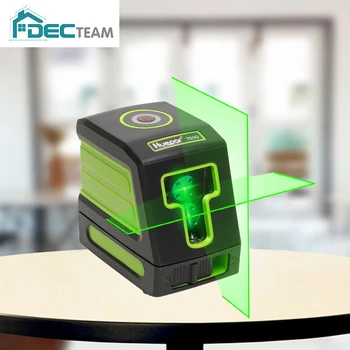 

DEC TEAM 2 Lines Laser Level with Bright Green Beam Self Leveling Cross Line Measure Tool Horizontal & Vertical