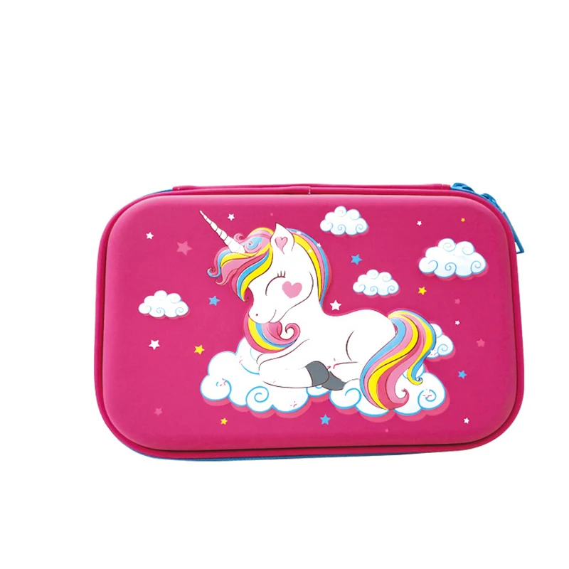 Бургундия Пенал для карандашей Estuche Escolar Trousse Scolaire School Kalem Kutusu Pencilcase Estuches Para El Colegio Cute Unicorn кавайная сумка - Цвет: Бургундия